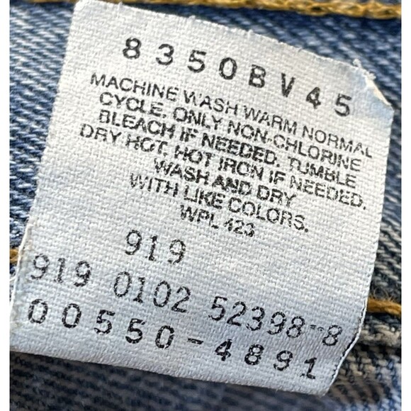 Vintage Levis 550 Jeans Men's 38x30 Relaxed Fit Straight Leg Blue Denim - Picture 14 of 16